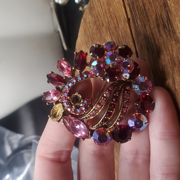 B804 unsigned julianna estate stunning sparkly brooch - Picture 1 of 4